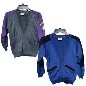 Lot of 2 Vintage 90s Sprockets Varsity Jacket Boys sz S/8 Letterman Colorblock